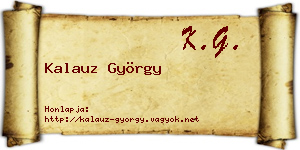 Kalauz György névjegykártya
